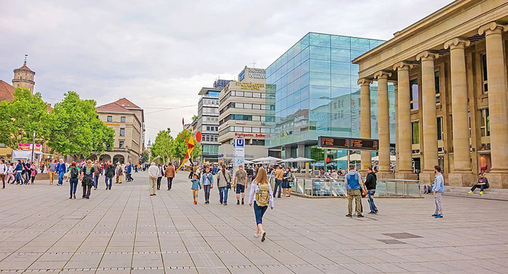 Koenigstrasse shopping area Stuttgart